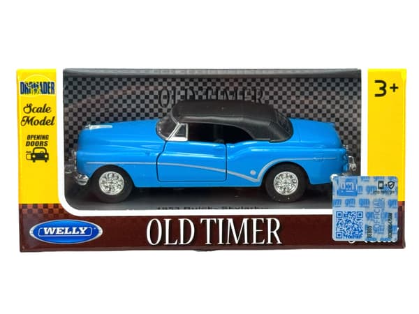WELLY OLD TIMER 1953 BUICK SKYLARK SININEN KATOLLA 1:34 43664