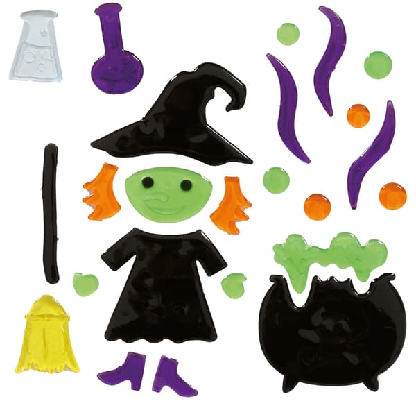Halloween Gel Dekoration Heks