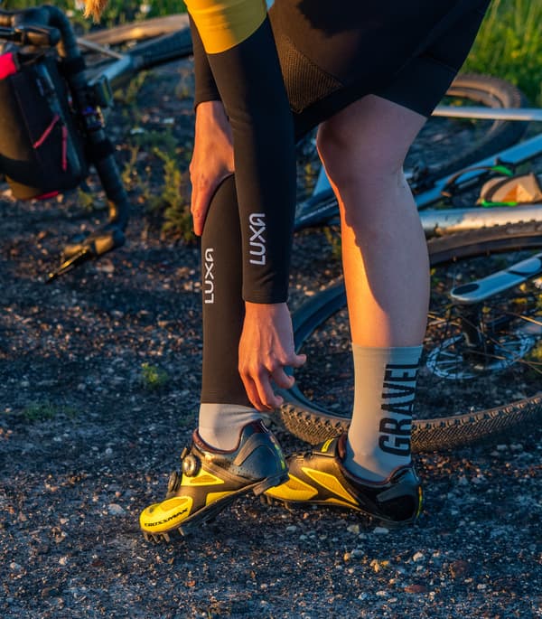Reflekterande XL-benvärmare för cykling
