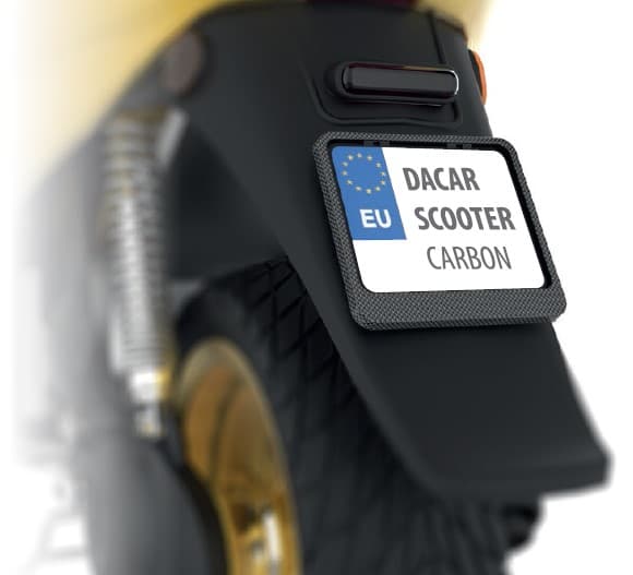 Biketec nummerpladestel til løbehjul, kulfiberfarve (48716)