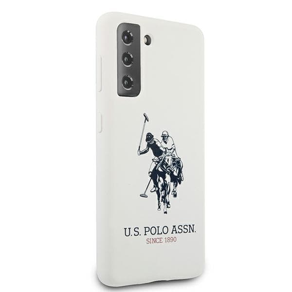 US Polo USHCS21MSLHRWH S21+ G996vit/vit silikonlogotyp