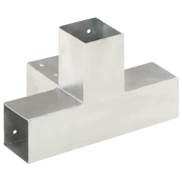 vidaXL X-formet stolpeforbindelse galvaniseret metal 71x71 mm