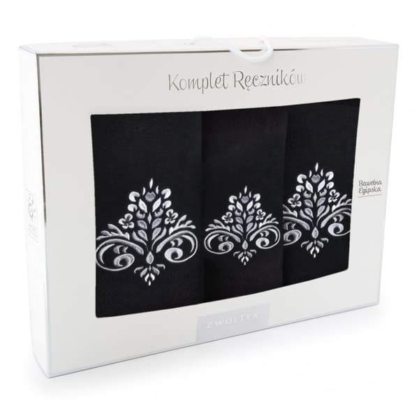 Zwoltex Sultan handdukar set 3-pack svart mönster