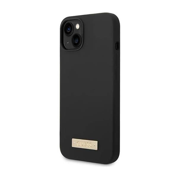 Guess silikoninen logosuoja MagSafe - iPhone 14 Plus -kotelo (musta)