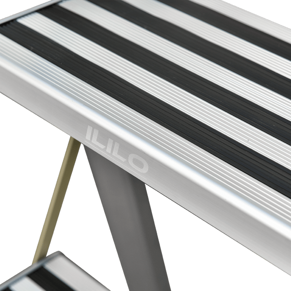 3-trins stige til hjemmet | Sammenklappelig - aluminium - ILILO FIT Safe