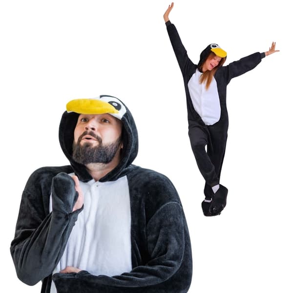 Kigurumi-pyjamas med pingvin, storlek 145-155 cm