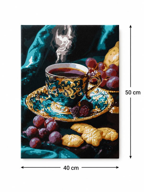 Maleri efter tal med ramme Billeder til maleri - Tyrkisk kaffe 40x50 cm