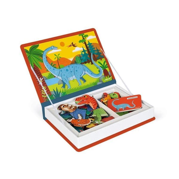 Magnetiskt pussel Dinosaurier Magnetibook, Janod