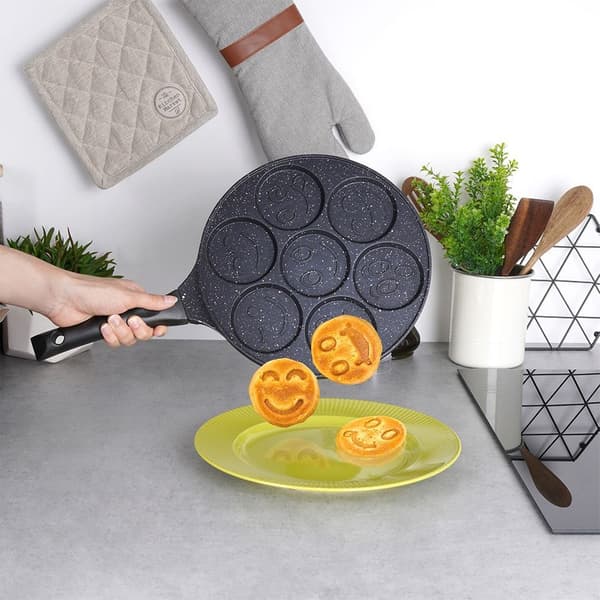 Pande til æg granit 7 huller GRANDE 27 cm