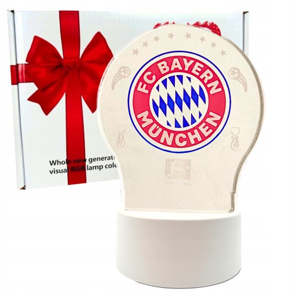 Skrivebordsnatlampe Bayern München Til Børn 3D LED Jul Gave