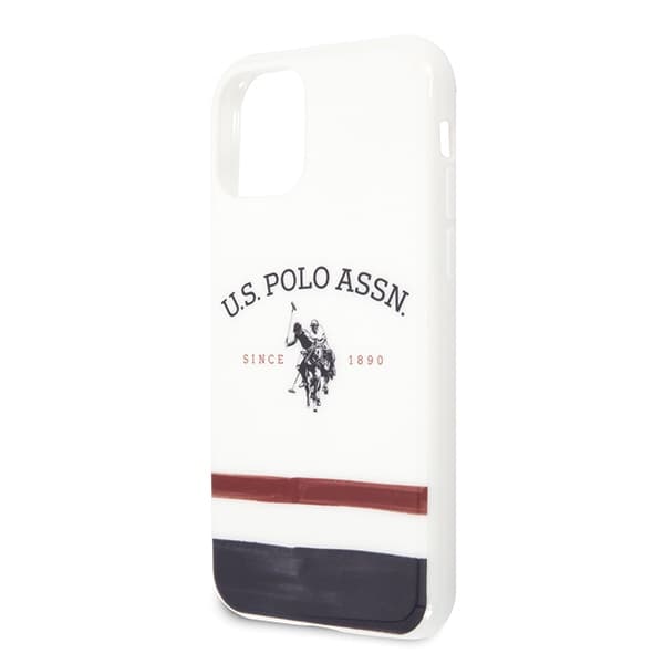 US Polo USHCN65PCSTRB iPhone 11 Pro Max hvid/hvid Tricolor Pattern Collection