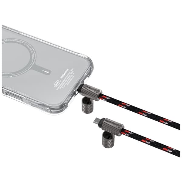 Universal telefonsnor 2-i-1 kabel Skinarma Dyno Ve USB-C/USB-C sort