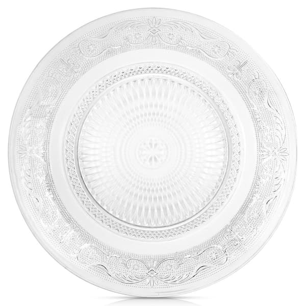Middagstallrik grund glas serveringsfat 25 cm