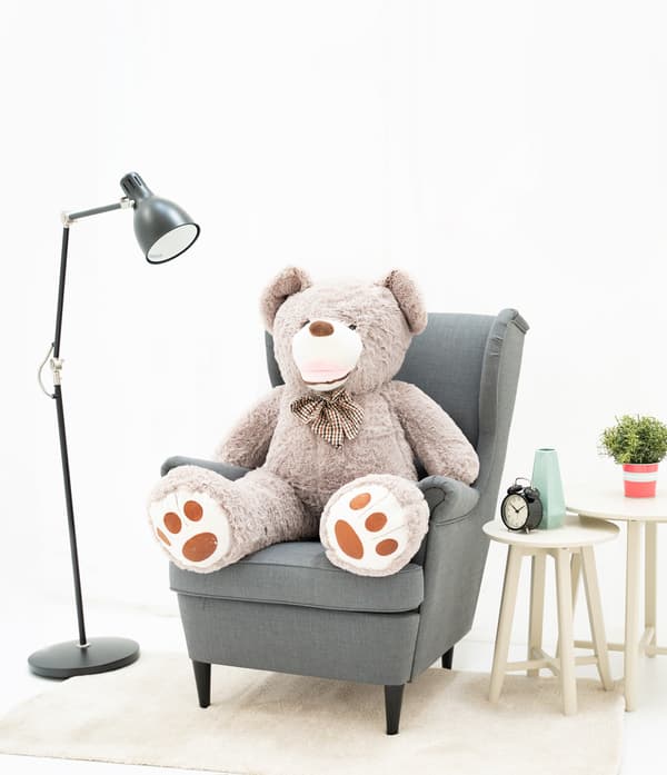 Teddy Amigo 130cm - grå