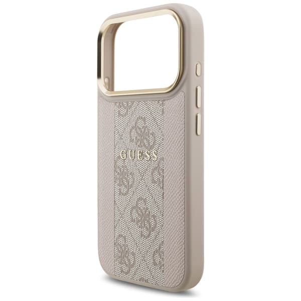 Guess 4G Stripe MagSafe-etui til iPhone 17 Pro i lyserødt