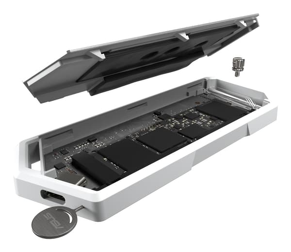ASUS ROG STRIX ARION Vitt hårddiskkabinett