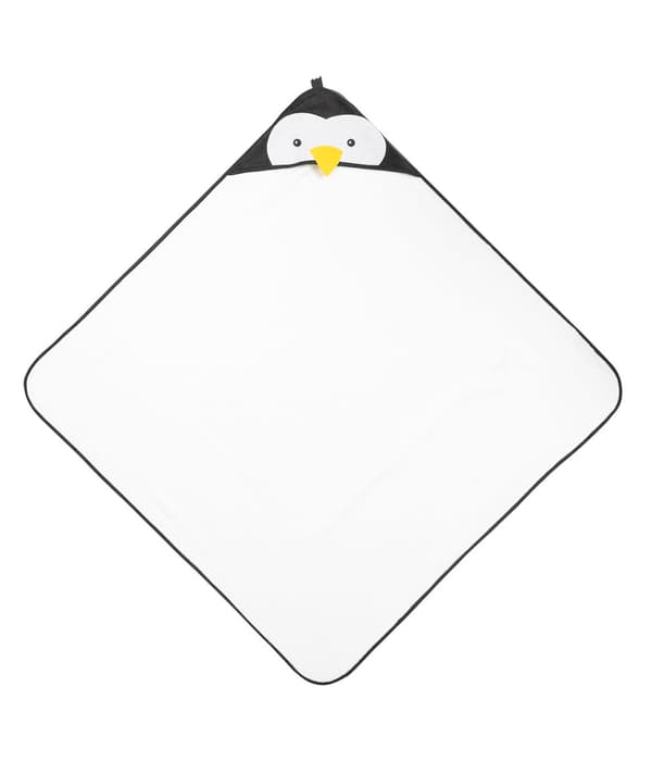 Waterfriends badhandduk 100x100 pingvin vit