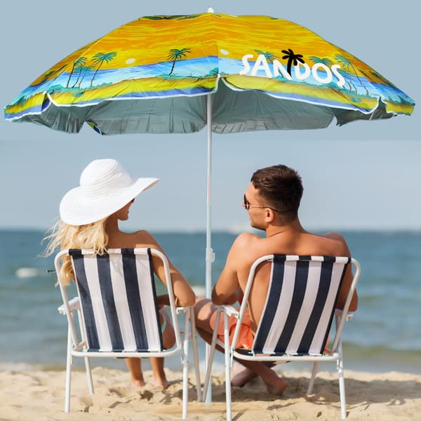 Trädgårdsparasoll - strandmönster
