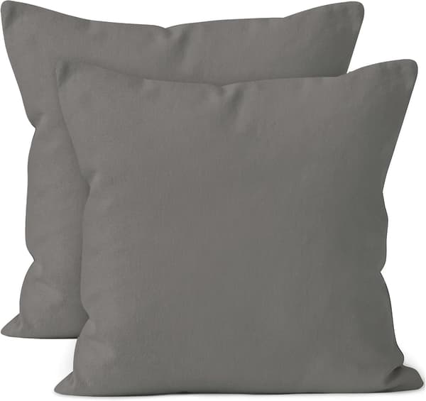 Dekorativa örngott i bomull 60x60cm grå 2 st