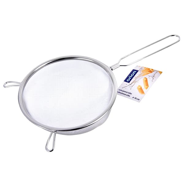teräskeittoseula kahvalla 16 cm