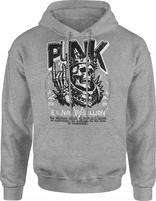 SKULL SWEATSHIRT HERR PUNK DEATH METAL METAL HELLKING ROCK GITARR M