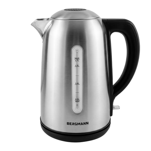 Bergmann FR006 elektrisk kedel rustfrit stål 1,7L 2200W sort base
