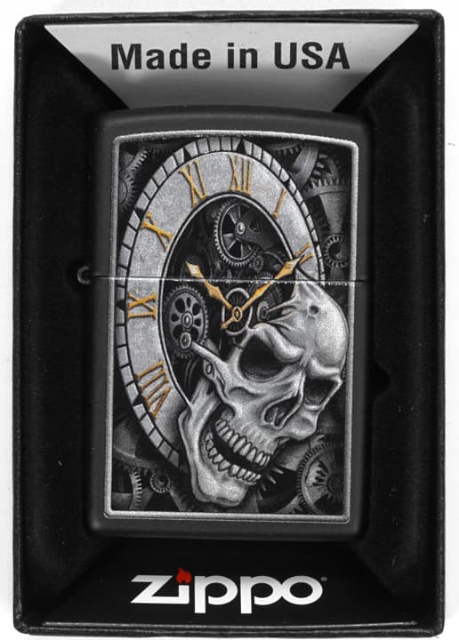 ZIPPO SKULL CLOCK tändare presentset nr 2