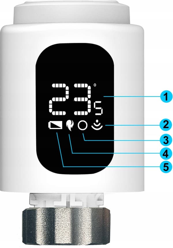 RTX termostathuvud för WiFi TUYA Smart Radiator
