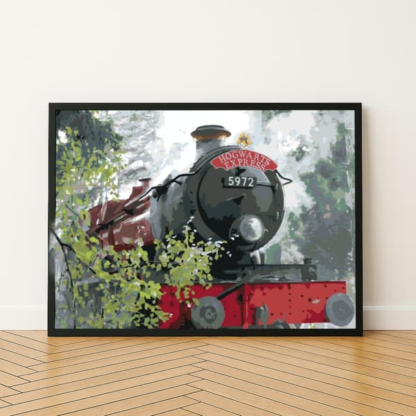 MÅLA MED SIFFROR Bilder att måla - Hogwarts Express 50x40 cm