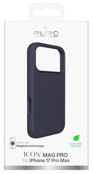 Puro Icon Mag Pro cover til iPhone 17 Pro Max – mørkeblå