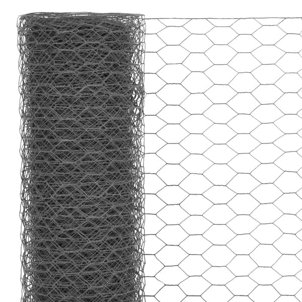 vidaXL stål- og PVC-nethegn 25x0,75 m grå