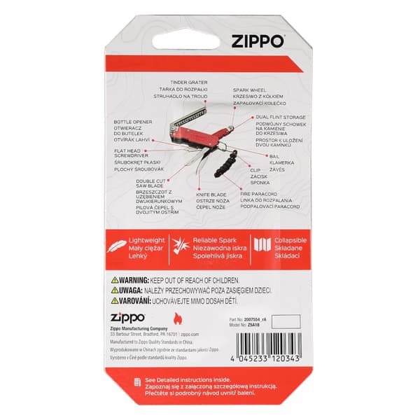 ZIPPO TULISYTYTYSTYÖKALU SURVIVAL 2007554
