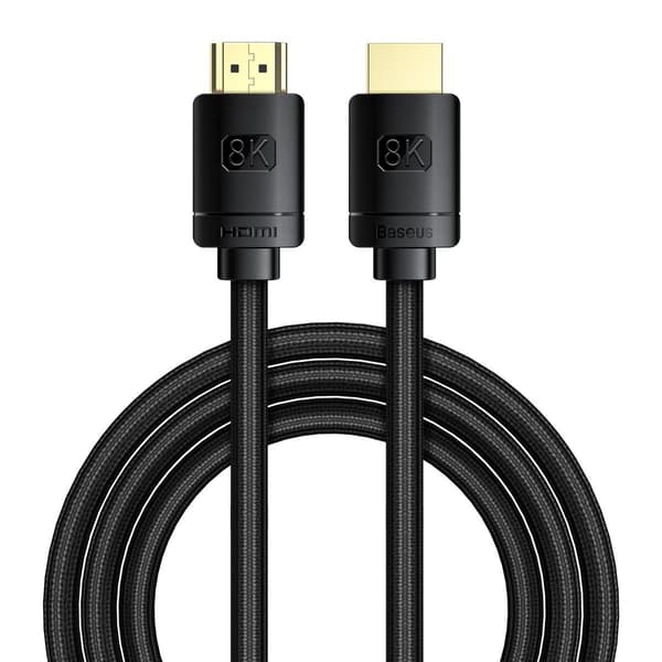 Baseus High Definition Series HDMI 2.1-kabel, 8K 60Hz, 3D, HDR, 48Gbps, 3m (sort)