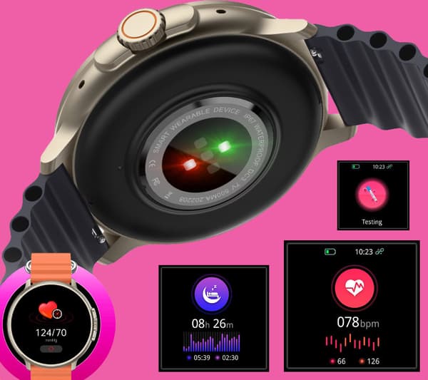 SMARTWATCH UNISEX Rubicon RNCF15 - BLUETOOTH-OPKALD, TRÅDLØS OPLADNING (sr057b)