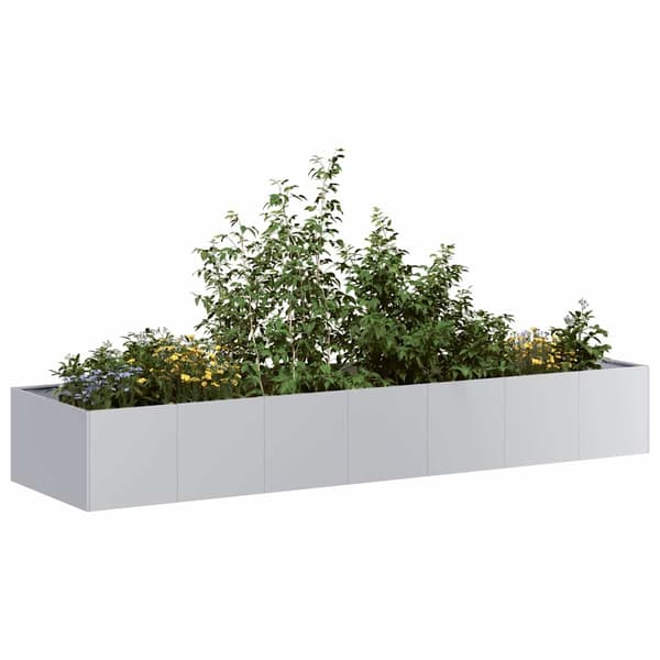 vidaXL urtepotte 280x80x40 cm galvaniseret stål