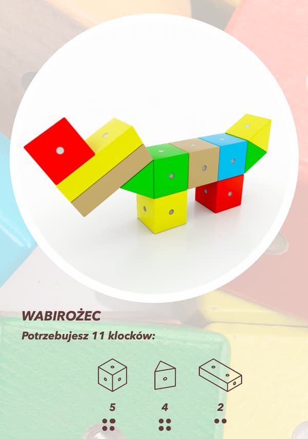 WABI Magnetiske Træklodser 20 Stykker med 76 Magneter 3+