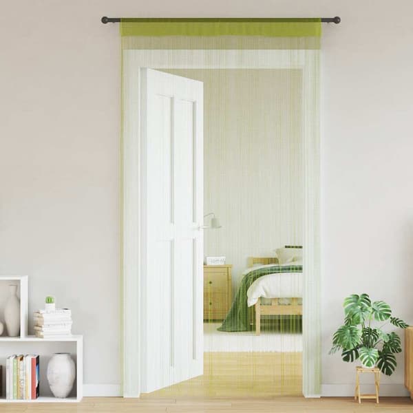 vidaXL Snörgardiner, 2-pack, 140 x 250 cm, Grön