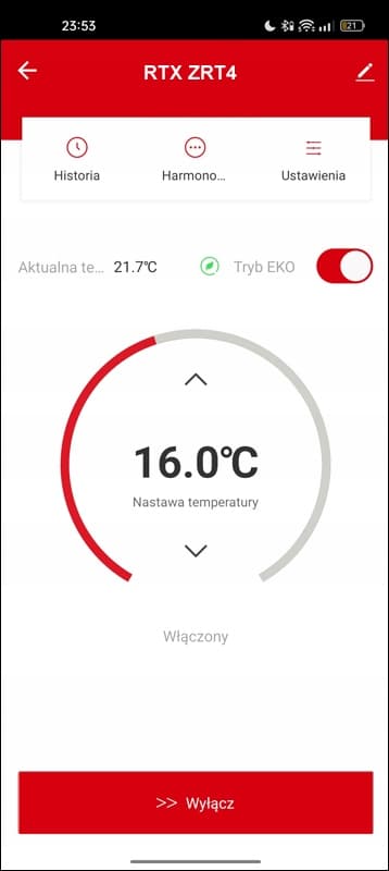 RTX ZRT4 -termostaattipää ZigBee TUYA -älypatterille