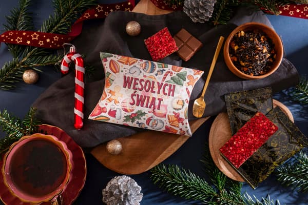 PRESENT FÖR HÖGTIDER gåva nikolaus set te kaffe choklad låda