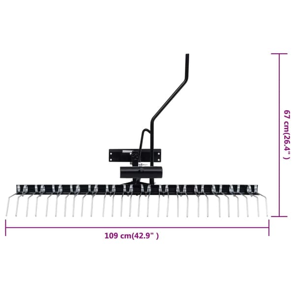 vidaXL Åkgräsklippare Vertikalskärare, 109 cm