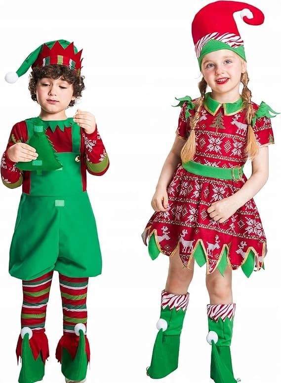 Jultomtekostym, julkarnevalkostym, 7-8 år, IKALI