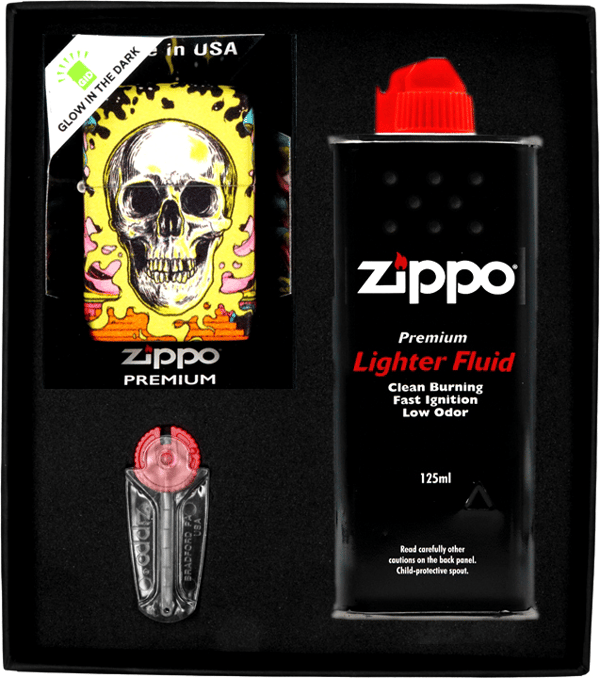 Zippo Sæt Kraniedesign Lighter 3 Gave nr. 1