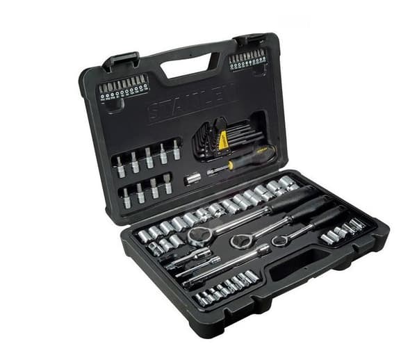 STANLEY NØGLESÆT 80 dele 1/4"-3/8"-1/2"