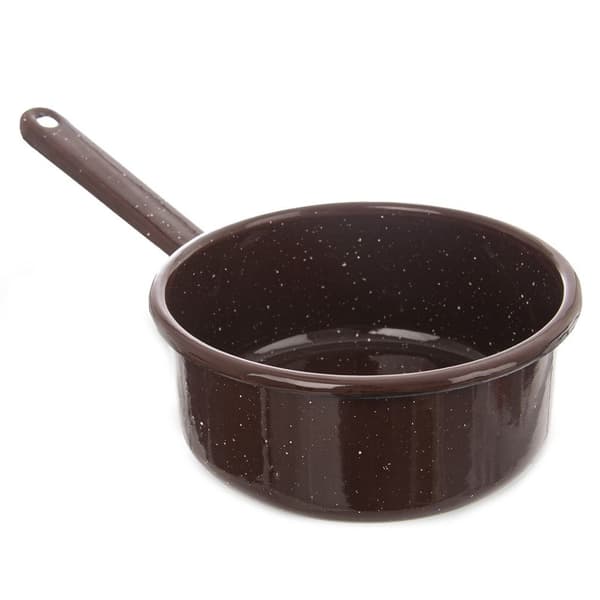 Emaljeret brun gryde 14 cm, 900 ml