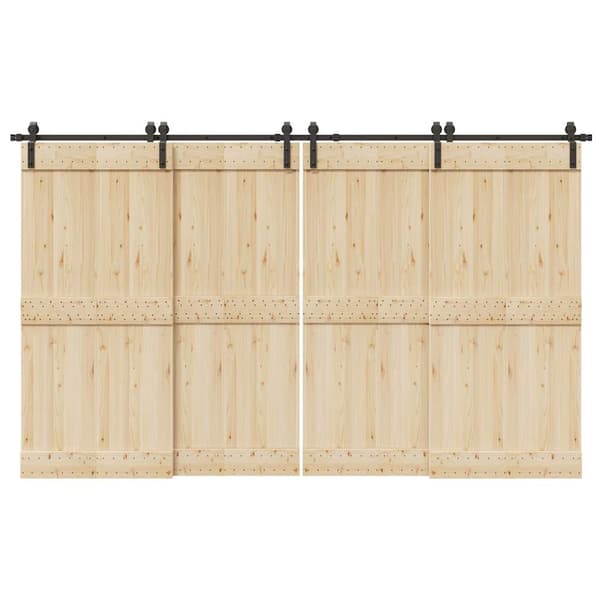 vidaXL Skjutdörrsinstallationssystem, 366 cm, Stål, Svart