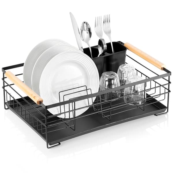Sort opvaskestativ 43x28,5x14,5 cm
