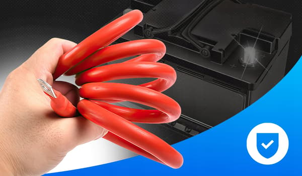 KABLAR BATTERIKABEL STRÖM PLUS MINUS PLUS MINUS 105cm M10