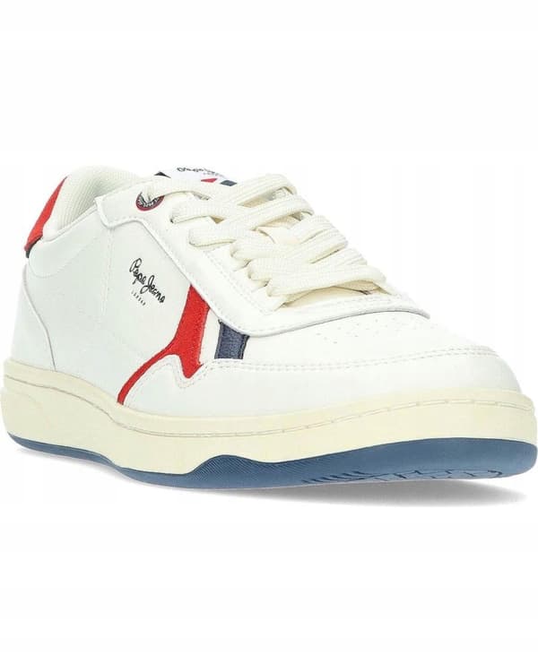 PEPE JEANS HVIDE HERRESNEAKERS I LÆDER 40 AWE