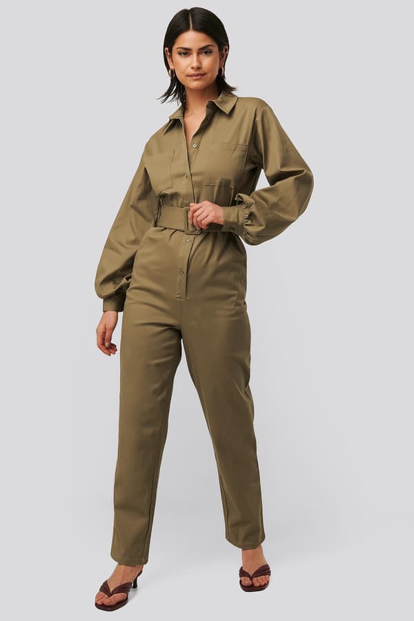 NA-KD DAMJUMPSUIT KHAKI CLASSIC 36 3_X