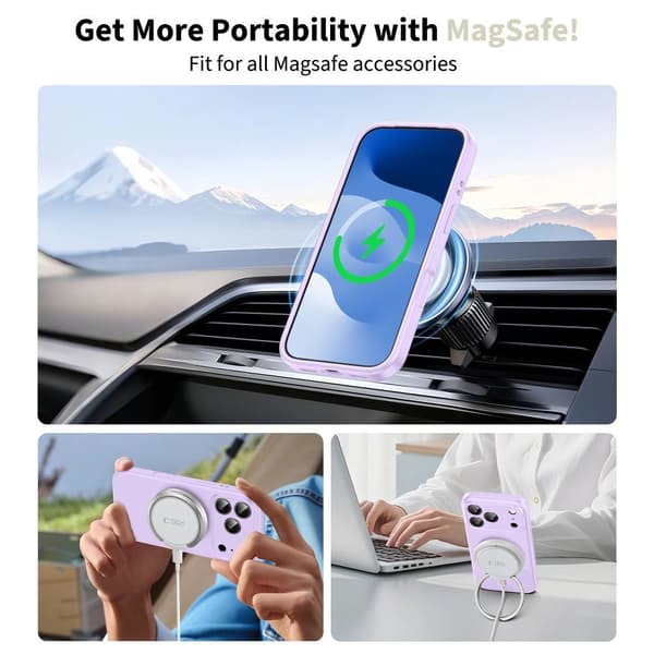 Tech-Protect Silikon MagSafe-skal till iPhone 17 Pro Max – Lila
